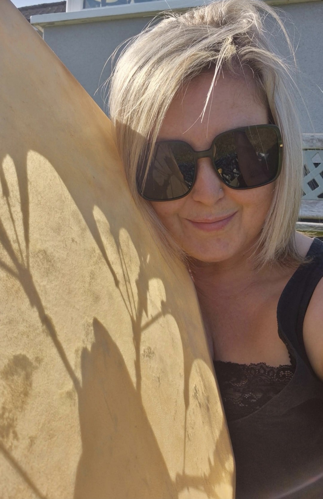 Alma with her shamanic drum