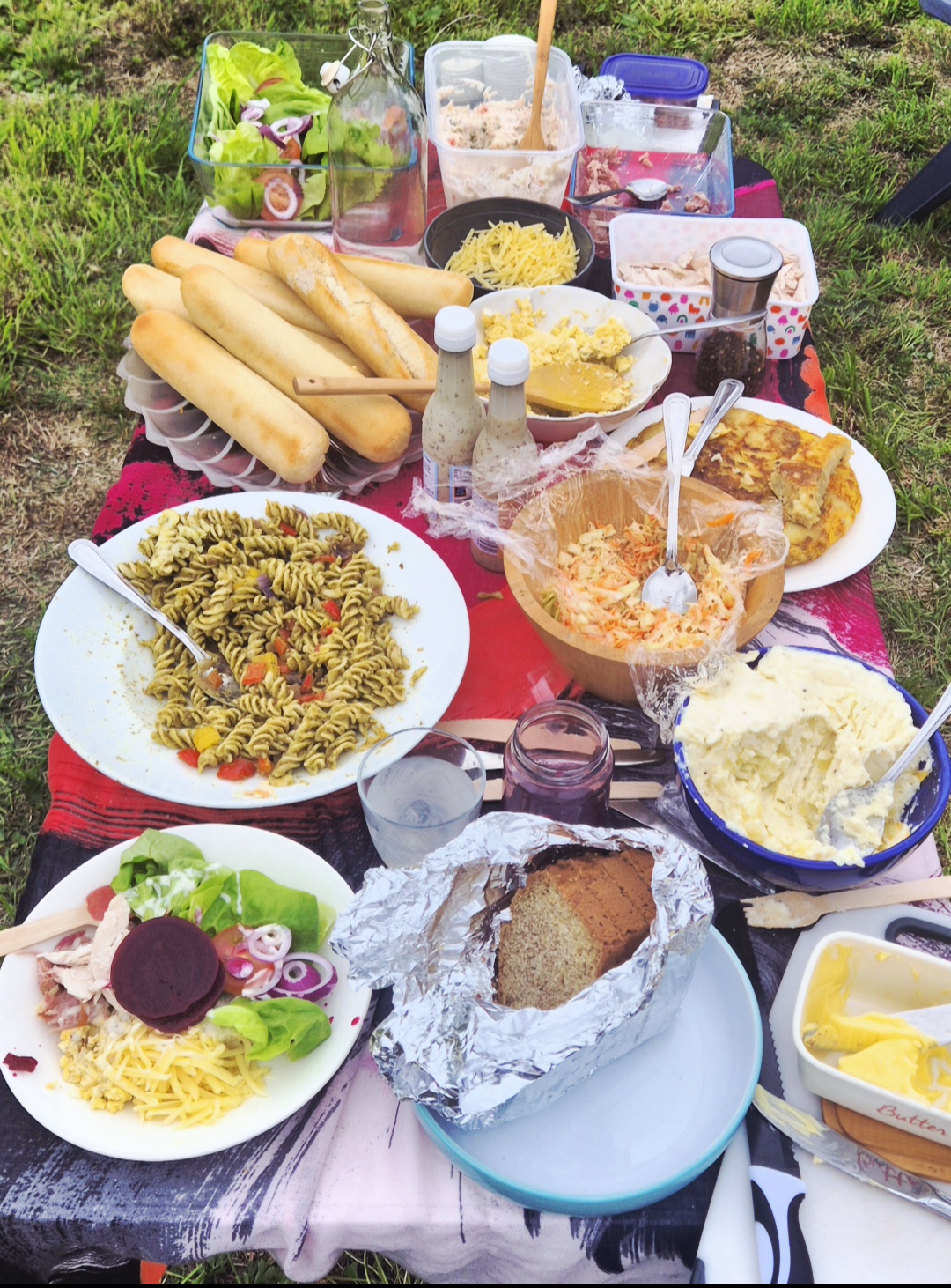 Shared picnic spread from the retreat